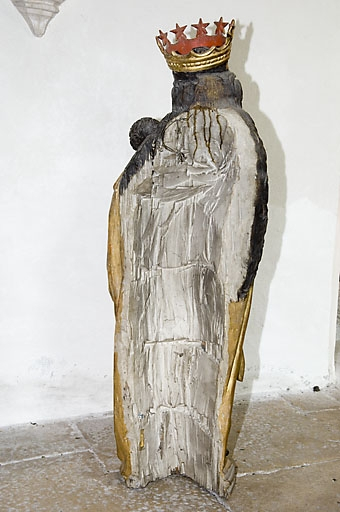 Vierge à l'Enfant : vue du revers. © Jérôme Mongreville / Région Bourgogne-Franche-Comté, Inventaire du patrimoine - 2007