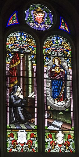 Baie 6 : Sainte Marie-Marguerite Alacoque. © Jérôme Mongreville / Région Bourgogne-Franche-Comté, Inventaire du patrimoine - 2007