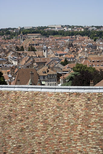 Vue d'ensemble des toits de la ville depuis celui de la cathédrale Saint-Jean . © Yves Sancey / Région Bourgogne-Franche-Comté, Inventaire du patrimoine - 2008
