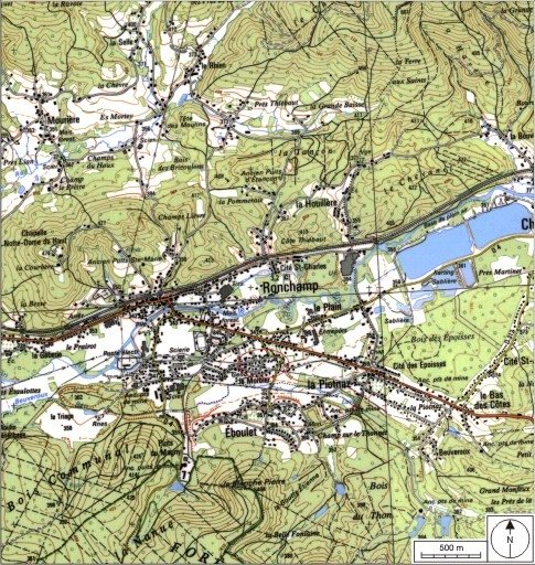 Carte de localisation. Carte topographique au 1:25000, I.G.N., Ballon d'Alsace, 3520 ET. SCAN 25 © IGN - 2008, Licence n°2008CISE29-68. © André Céréza / Région Bourgogne-Franche-Comté, Inventaire du patrimoine - 2008 Carte de localisation. Carte topographique au 1:25000, I.G.N., Ballon d'Alsace, 3520 ET. SCAN 25 © IGN - 2008, Licence n°2008CISE29-68. © André Céréza / Région Bourgogne-Franche-Comté, Inventaire du patrimoine - 2008