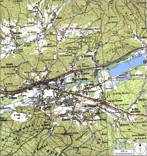 Carte de localisation. Carte topographique au 1:25000, I.G.N., Ballon d'Alsace, 3520 ET. SCAN 25 © IGN - 2008, Licence n°2008CISE29-68. © André Céréza / Région Bourgogne-Franche-Comté, Inventaire du patrimoine - 2008 Carte de localisation. Carte topographique au 1:25000, I.G.N., Ballon d'Alsace, 3520 ET. SCAN 25 © IGN - 2008, Licence n°2008CISE29-68. © André Céréza / Région Bourgogne-Franche-Comté, Inventaire du patrimoine - 2008
