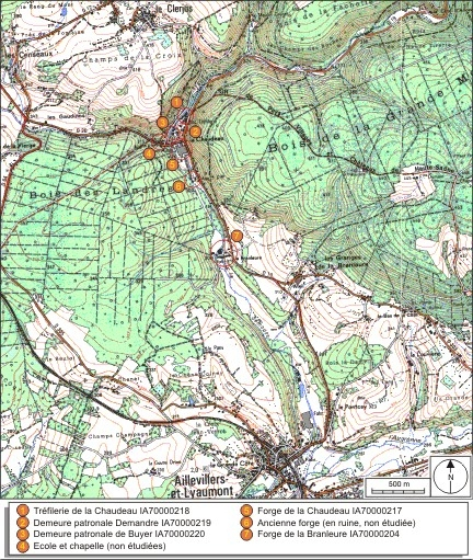 Carte de localisation. Carte topographique au 1:25000, I.G.N., Saint-Loup-sur-Semouse, 3419 O. SCAN 25 © IGN - 2008, Licence n°2008CISE29-68. © André Céréza / Région Bourgogne-Franche-Comté, Inventaire du patrimoine - 2008 Carte de localisation. Carte topographique au 1:25000, I.G.N., Saint-Loup-sur-Semouse, 3419 O. SCAN 25 © IGN - 2008, Licence n°2008CISE29-68. © André Céréza / Région Bourgogne-Franche-Comté, Inventaire du patrimoine - 2008
