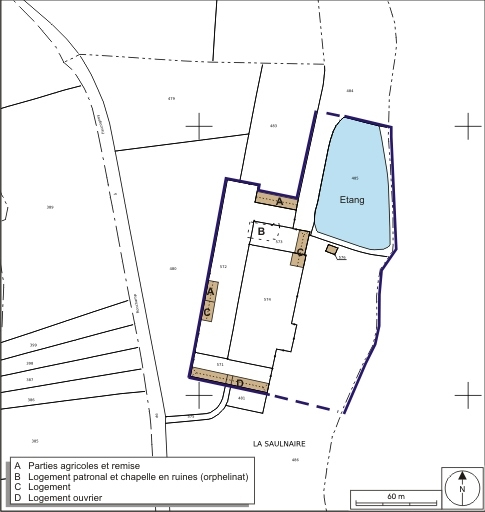Plan-masse et de situation. Extrait du plan cadastral numérisé, 2008, section B, 1:1500 agrandi à 1:2000. Source : Direction générale des Finances Publiques - Cadastre ; mise à jour : 2008. © André Céréza / Région Bourgogne-Franche-Comté, Inventaire du patrimoine - 2008 Plan-masse et de situation. Extrait du plan cadastral numérisé, 2008, section B, 1:1500 agrandi à 1:2000. Source : Direction générale des Finances Publiques - Cadastre ; mise à jour : 2008. © André Céréza / Région Bourgogne-Franche-Comté, Inventaire du patrimoine - 2008