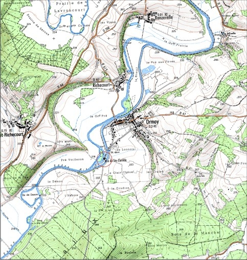 Carte de localisation. Carte topographique au 1:25000, I.G.N., Jussey, 3320 O. SCAN 25 © IGN - 2008, Licence n°2008CISE29-68. © André Céréza / Région Bourgogne-Franche-Comté, Inventaire du patrimoine - 2008 Carte de localisation. Carte topographique au 1:25000, I.G.N., Jussey, 3320 O. SCAN 25 © IGN - 2008, Licence n°2008CISE29-68. © André Céréza / Région Bourgogne-Franche-Comté, Inventaire du patrimoine - 2008
