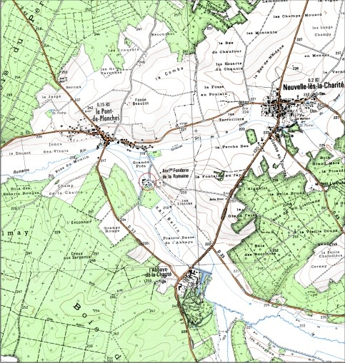 Carte de localisation. Carte topographique au 1:25000, I.G.N., Fresne-Saint-Mamès, 3321 O. SCAN 25 © IGN - 2008, Licence n°2008CISE29-68. © André Céréza / Région Bourgogne-Franche-Comté, Inventaire du patrimoine - 2008 Carte de localisation. Carte topographique au 1:25000, I.G.N., Fresne-Saint-Mamès, 3321 O. SCAN 25 © IGN - 2008, Licence n°2008CISE29-68. © André Céréza / Région Bourgogne-Franche-Comté, Inventaire du patrimoine - 2008