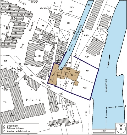 Plan-masse et de situation. Extrait du plan cadastral numérisé, 2008, section AB, 1:1000. Source : Direction générale des Finances Publiques - Cadastre ; mise à jour : 2008. © André Céréza / Région Bourgogne-Franche-Comté, Inventaire du patrimoine - 2008 Plan-masse et de situation. Extrait du plan cadastral numérisé, 2008, section AB, 1:1000. Source : Direction générale des Finances Publiques - Cadastre ; mise à jour : 2008. © André Céréza / Région Bourgogne-Franche-Comté, Inventaire du patrimoine - 2008