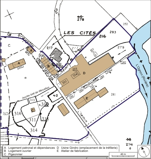 Plan-masse et de situation. Extrait du plan cadastral numérisé, 2008, section ZB, 1:2000 agrandi à 1:1500. Source : Direction générale des Finances Publiques - Cadastre ; mise à jour : 2008. © André Céréza / Région Bourgogne-Franche-Comté, Inventaire du patrimoine - 2008 Plan-masse et de situation. Extrait du plan cadastral numérisé, 2008, section ZB, 1:2000 agrandi à 1:1500. Source : Direction générale des Finances Publiques - Cadastre ; mise à jour : 2008. © André Céréza / Région Bourgogne-Franche-Comté, Inventaire du patrimoine - 2008