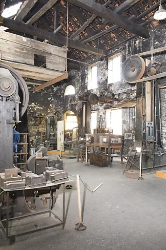 Intérieur de l'atelier est. Vue depuis l'ouest. © Jérôme Mongreville / Région Bourgogne-Franche-Comté, Inventaire du patrimoine - 2008