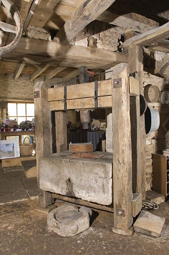 Le pressoir à huile. © Jérôme Mongreville / Région Bourgogne-Franche-Comté, Inventaire du patrimoine - 2008