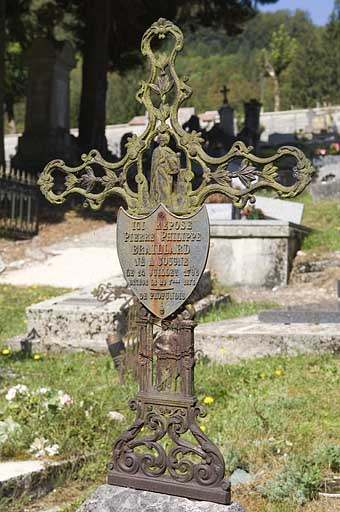 Détail de l'épitaphe. © Jérôme Mongreville / Région Bourgogne-Franche-Comté, Inventaire du patrimoine - 2009