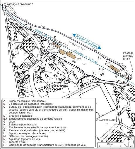Plan de situation. Extrait du plan cadastral informatisé, 2006, section AE, échelle 1:3500. © André Céréza / Région Bourgogne-Franche-Comté, Inventaire du patrimoine - 2009