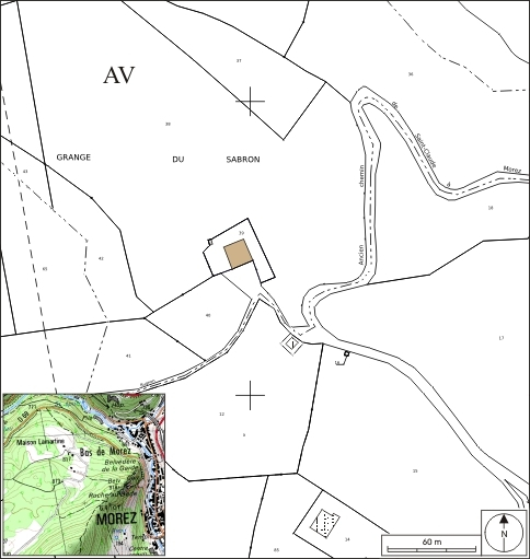 Plan-masse et de situation. © André Céréza / Région Bourgogne-Franche-Comté, Inventaire du patrimoine - 2009 Plan-masse et de situation. © André Céréza / Région Bourgogne-Franche-Comté, Inventaire du patrimoine - 2009