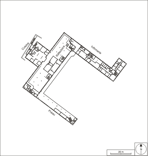 Internat : plan du rez-de-chaussée. © André Céréza, Catherine Bayo / Région Bourgogne-Franche-Comté, Inventaire du patrimoine - 2010 Internat : plan du rez-de-chaussée. © André Céréza, Catherine Bayo / Région Bourgogne-Franche-Comté, Inventaire du patrimoine - 2010