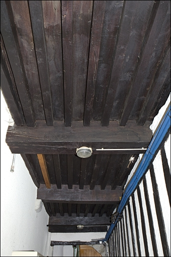 Vue du plafond à la française du passage cocher. © Yves Sancey / Région Bourgogne-Franche-Comté, Inventaire du patrimoine - 2010