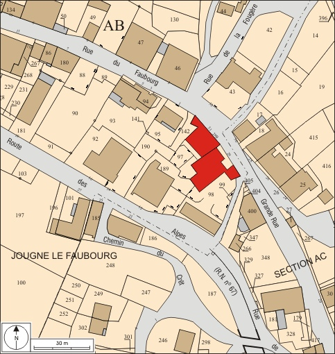 Plan masse et de situation. © André Céréza / Région Bourgogne-Franche-Comté, Inventaire du patrimoine - 2010