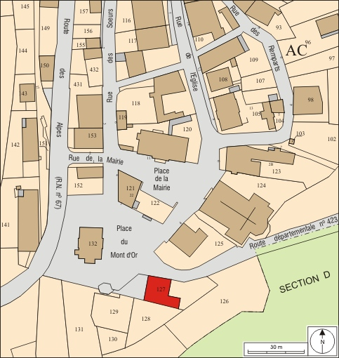 Plan masse et de situation. © André Céréza / Région Bourgogne-Franche-Comté, Inventaire du patrimoine - 2010