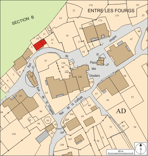 Plan masse et de situation. © André Céréza / Région Bourgogne-Franche-Comté, Inventaire du patrimoine - 2010