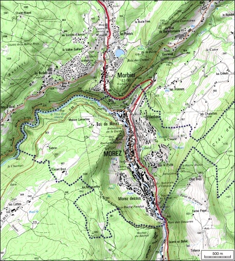 Carte de situation, partie ouest. © André Céréza / Région Bourgogne-Franche-Comté, Inventaire du patrimoine - 2010 Carte de situation, partie ouest. © André Céréza / Région Bourgogne-Franche-Comté, Inventaire du patrimoine - 2010
