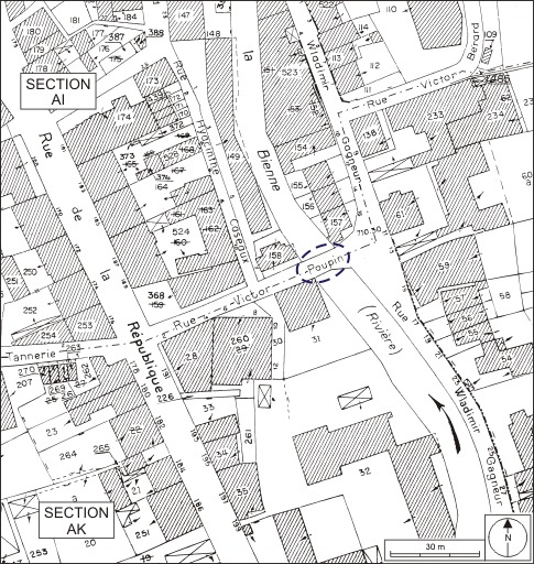 Plan de situation. © André Céréza / Région Bourgogne-Franche-Comté, Inventaire du patrimoine - 2010 Plan de situation. © André Céréza / Région Bourgogne-Franche-Comté, Inventaire du patrimoine - 2010