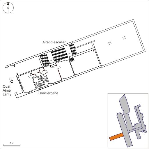 Bâtiment A : plan du 2e niveau. © André Céréza / Région Bourgogne-Franche-Comté, Inventaire du patrimoine - 2010 Bâtiment A : plan du 2e niveau. © André Céréza / Région Bourgogne-Franche-Comté, Inventaire du patrimoine - 2010