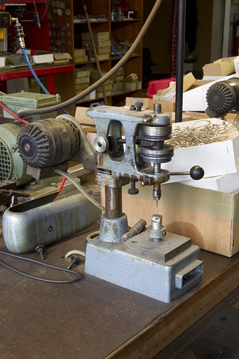 Machine n° 1187, carter de protection ôté. © Yves Sancey / Région Bourgogne-Franche-Comté, Inventaire du patrimoine - 2010