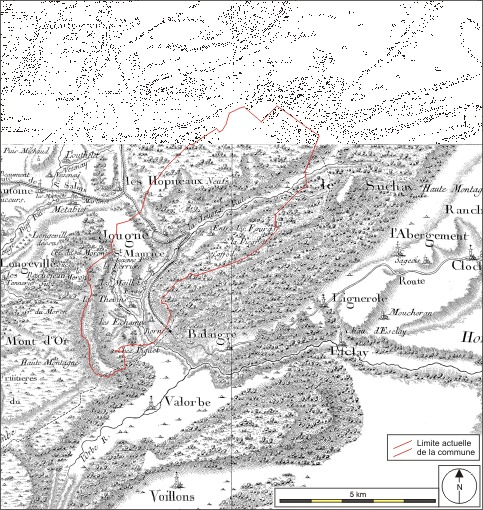 carte © André Céréza / Région Bourgogne-Franche-Comté, Inventaire du patrimoine - 2011