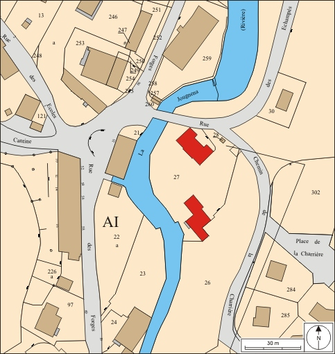 Plan masse et de situation. © André Céréza / Région Bourgogne-Franche-Comté, Inventaire du patrimoine - 2011