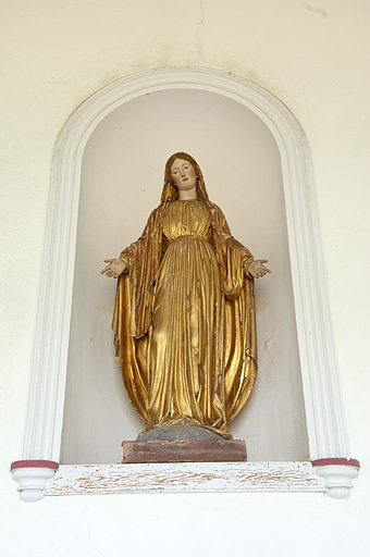 Intérieur : statue de la Vierge de l'Immaculée Conception © Jérôme Mongreville / Région Bourgogne-Franche-Comté, Inventaire du patrimoine - 2011