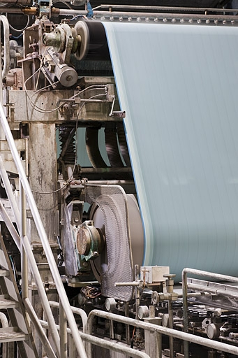 Machine à papier. Détail de la table de fabrication. © Jérôme Mongreville / Région Bourgogne-Franche-Comté, Inventaire du patrimoine - 2012