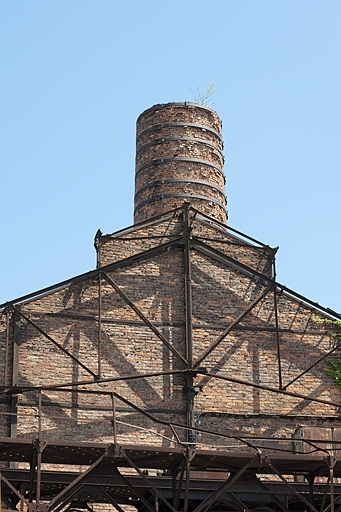 Atelier de laminage découvert. Détail du pignon est. © Jérôme Mongreville / Région Bourgogne-Franche-Comté, Inventaire du patrimoine - 2012