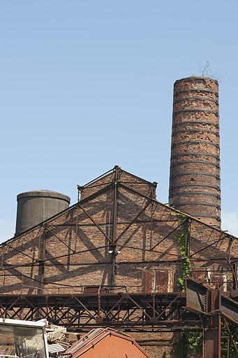 Pignon est d'un atelier de laminage. © Jérôme Mongreville / Région Bourgogne-Franche-Comté, Inventaire du patrimoine - 2012