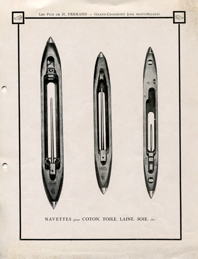 Navettes pour coton, toile, laine, soie, etc. © Raphaël  Favereaux (reproduction) / Région Bourgogne-Franche-Comté, Inventaire du patrimoine - 2012