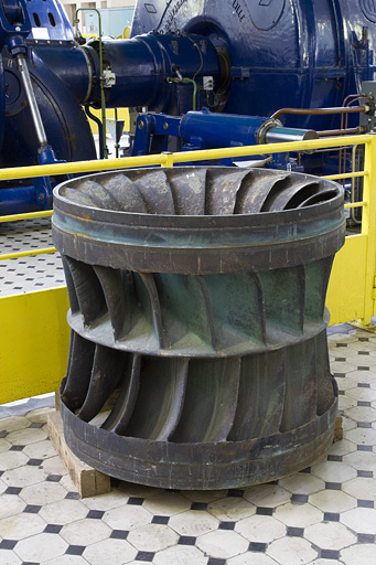 Roue d'une turbine Francis double. © Yves Sancey / Région Bourgogne-Franche-Comté, Inventaire du patrimoine - 2012