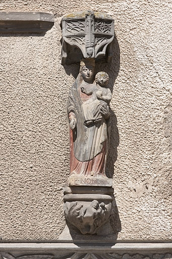 Statue de la Vierge à l'Enfant, de face. © Jérôme Mongreville / Région Bourgogne-Franche-Comté, Inventaire du patrimoine - 2012