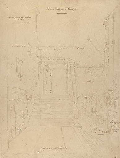 Ancienne abbaye de Faverney [...] Porte du petit escalier, [1898]. © Mary Ruffinoni / Région Bourgogne-Franche-Comté, Inventaire du patrimoine - 2012