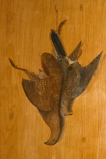 Salle à manger : nature morte ornant la 3e porte. © Jérôme Mongreville / Région Bourgogne-Franche-Comté, Inventaire du patrimoine - 2012