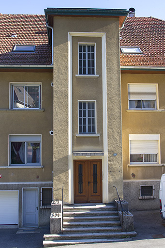 Entrée et cage d'escalier. © Yves Sancey / Région Bourgogne-Franche-Comté, Inventaire du patrimoine - 2013