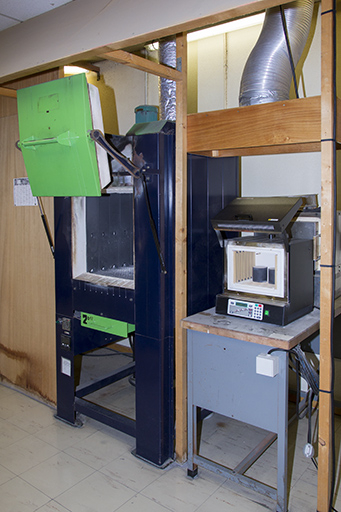 Fonte à la cire perdue : fours pour la cuisson des moules réfractaires. © Yves Sancey / Région Bourgogne-Franche-Comté, Inventaire du patrimoine - 2013