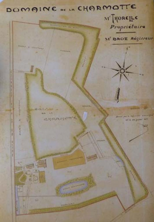 Plan de la Charmotte en 1931 © Sabrina Dalibard / Région Bourgogne-Franche-Comté, Inventaire du patrimoine - 2013