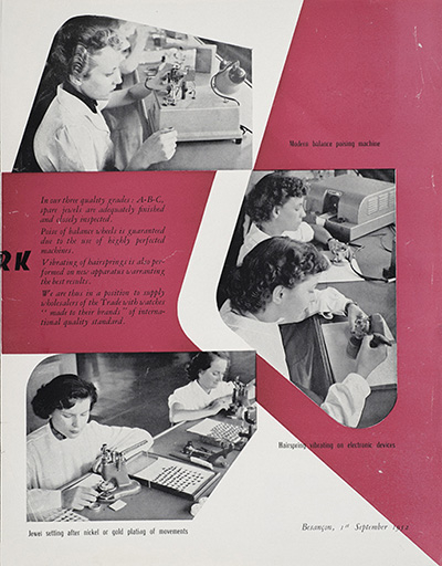 [Montage et contrôle des montres], 1952 © Sonia Dourlot (reproduction) / Région Bourgogne-Franche-Comté, Inventaire du patrimoine - 2014