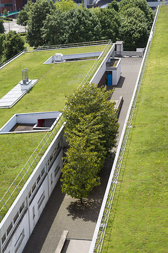 Depuis la tour, vue sur la partie sud-ouest. © Sonia Dourlot / Région Bourgogne-Franche-Comté, Inventaire du patrimoine - 2014