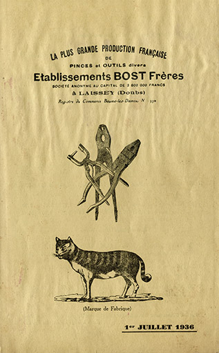Page de garde d'un catalogue, 1936. © Jérôme Mongreville / Région Bourgogne-Franche-Comté, Inventaire du patrimoine - 2014