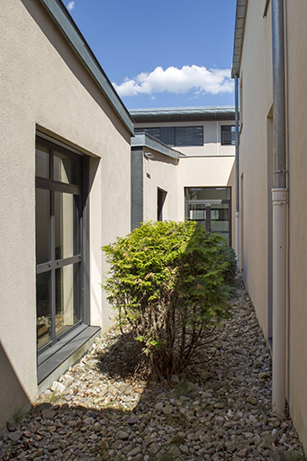 Puits de lumière jouxtant le centre de documentation et d'information. © Sonia Dourlot / Région Bourgogne-Franche-Comté, Inventaire du patrimoine - 2014