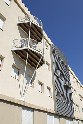 Détail de la façade est de l'internat. © Sonia Dourlot / Région Bourgogne-Franche-Comté, Inventaire du patrimoine - 2014