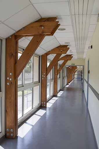 Détail de circulation intérieure de l'externat nord-est. © Jérôme Mongreville / Région Bourgogne-Franche-Comté, Inventaire du patrimoine - 2014