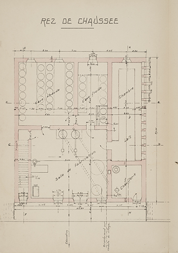 Fromagerie de Guyans-Vennes. Plan du rez-de-chaussée, s.d. [1923]. © Sonia Dourlot / Région Bourgogne-Franche-Comté, Inventaire du patrimoine - 2015