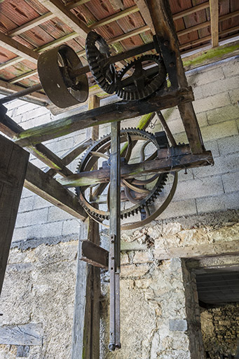 Bâtiment d'eau. Système de transmission des soufflets de la forge (disparus). © Jérôme Mongreville / Région Bourgogne-Franche-Comté, Inventaire du patrimoine - 2015