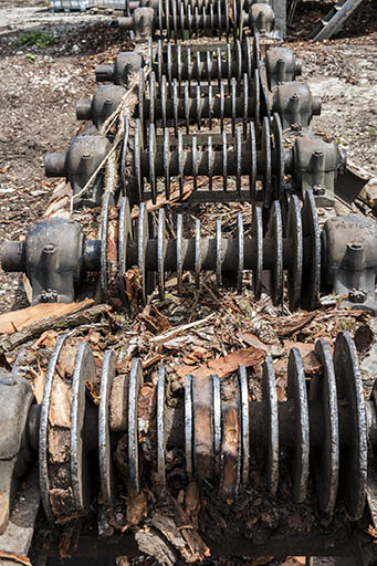 Détail des rouleaux d'entraînement. © Jérôme Mongreville / Région Bourgogne-Franche-Comté, Inventaire du patrimoine - 2015