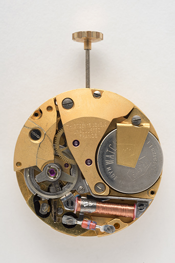 Mouvement de montre électromécanique Lip R 148, vu côté ponts. © Sonia Dourlot / Région Bourgogne-Franche-Comté, Inventaire du patrimoine - 2015 Mouvement de montre électromécanique Lip R 148, vu côté ponts. © Sonia Dourlot / Région Bourgogne-Franche-Comté, Inventaire du patrimoine - 2015