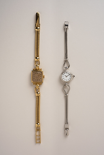 Vue d'ensemble des deux montres. © Sonia Dourlot / Région Bourgogne-Franche-Comté, Inventaire du patrimoine - 2015